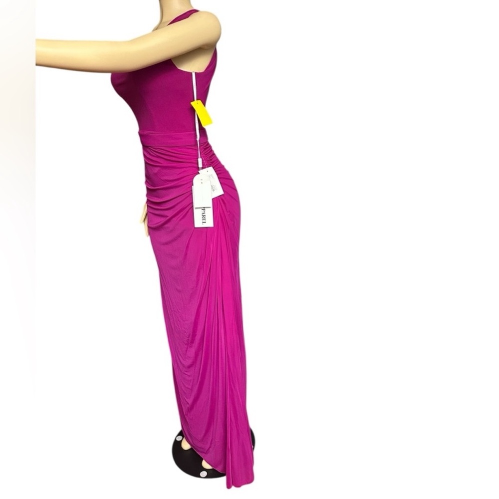 NWT Elegant Magenta Maxi Formal Evening Party Dress Gown - Picture 9 of 16